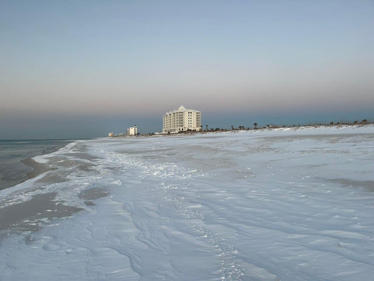 Snow on the Beach