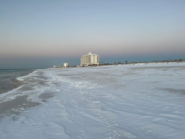 Snow on the Beach